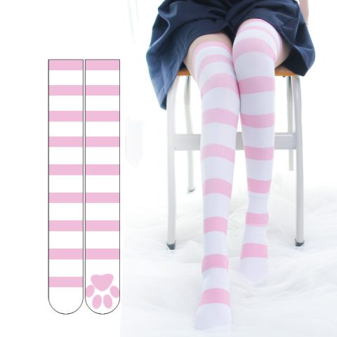 Cat Paw Print Stockings