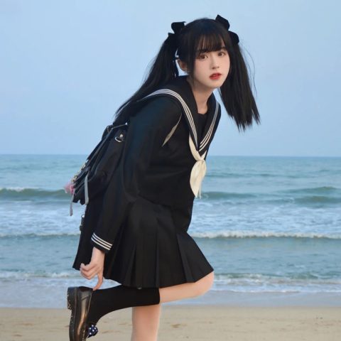 Japanese kawaii school girl