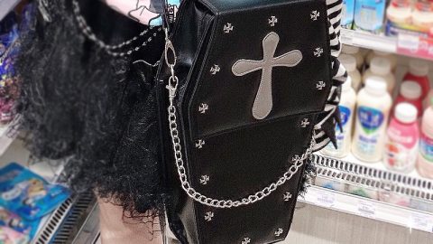 Punk Goth Style Coffin Shape Lolita Teenagers Girls bag