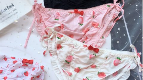 Japanese Girl Sweet Strawberry kawaii Underwear